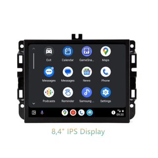 Jeep Grand Cherokee WK2 (ab 2014) Android Radio Upgrade mit DAB+, CarPlay, Android Auto, Bluetooth-Freisprecheinrichtung, Rückfahrkamera, Handy-Verbindung und 8,4" IPS Display