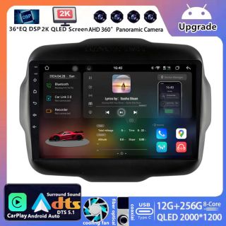 Für Jeep Renegade (2014–2025): 9 Zoll 2K QLED Android Radio mit DAB+ & CarPlay