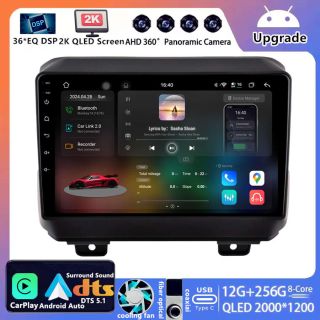 Für Jeep Wrangler JL (2018–2023): 9 Zoll 2K QLED Android Radio mit DAB+ & CarPlay