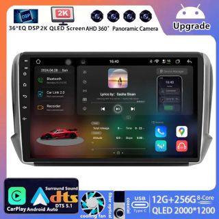 Peugeot 2008 I (2013–2019) Android Autoradio Upgrade mit DAB+ CarPlay Android Auto-1