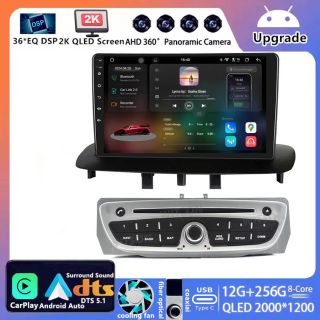 Für Renault Megane 3 (2008–2016): 9 Zoll 2K QLED Android Radio mit DAB+ & CarPlay