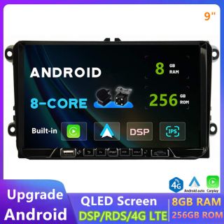 Seat Leon 1P (2005–2011) Android Radio Upgrade mit DAB+, CarPlay, Android Auto, Bluetooth-Freisprecheinrichtung, Rückfahrkamera, Handy-Verbindung und 9" IPS Display