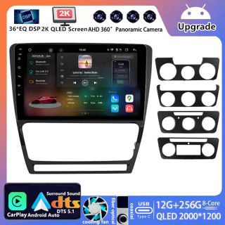 Skoda Octavia 2 (1Z) (2004–2013) Android Autoradio Upgrade mit 2K QLED Display