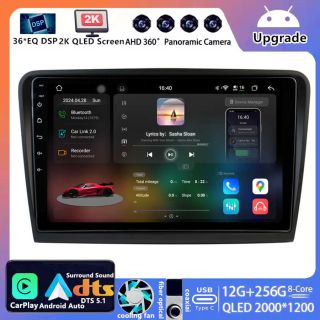 Skoda Superb 2 (3T) (2008–2015) Android Autoradio Upgrade mit 2K QLED Display