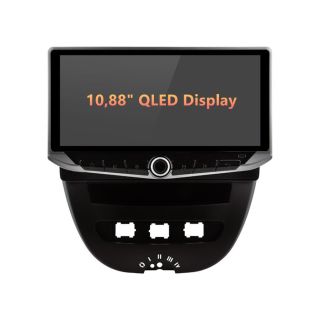 Android Radio zum Nachrüsten für Peugeot 107 (2005–2014) mit 12,3" QLED Display, DAB+, CarPlay-1