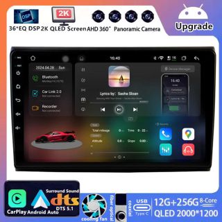 Für Fiat Bravo 2 (198) (2007–2015): 9 Zoll 2K QLED Android Radio mit DAB+ & CarPlay