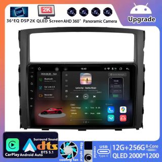 Mitsubishi Pajero IV V80 (2007–2020) Android Autoradio Upgrade mit 2K QLED Display