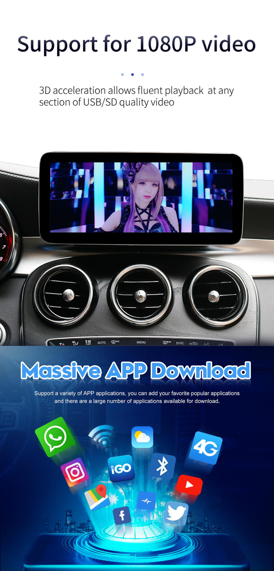 Autoradio Android 13.0 für Mercedes CLA C117-4