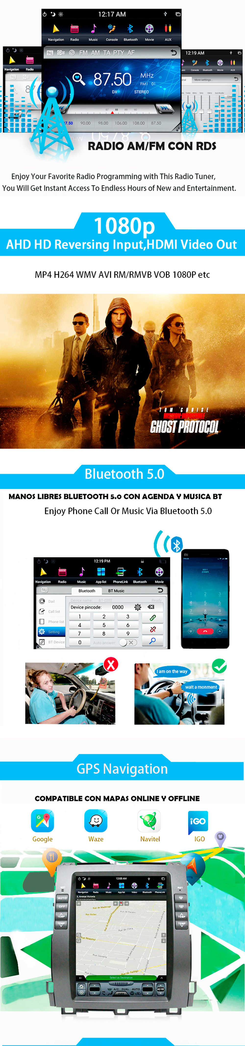 Autoradio Android 9.0 für Infiniti EX25 EX30 EX35 EX37-3