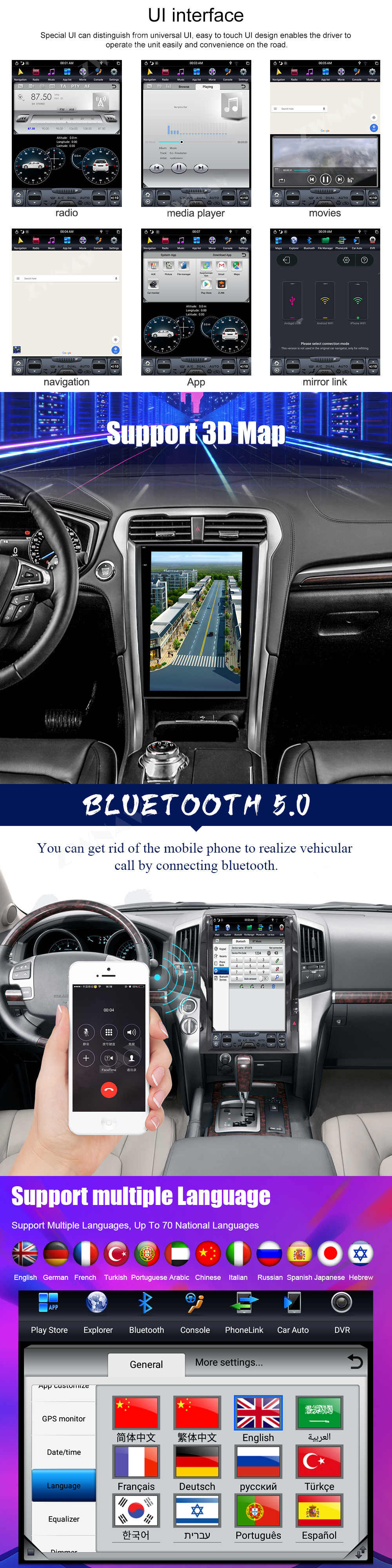 Autoradio Android 9.0 für Lexus LX 470-5