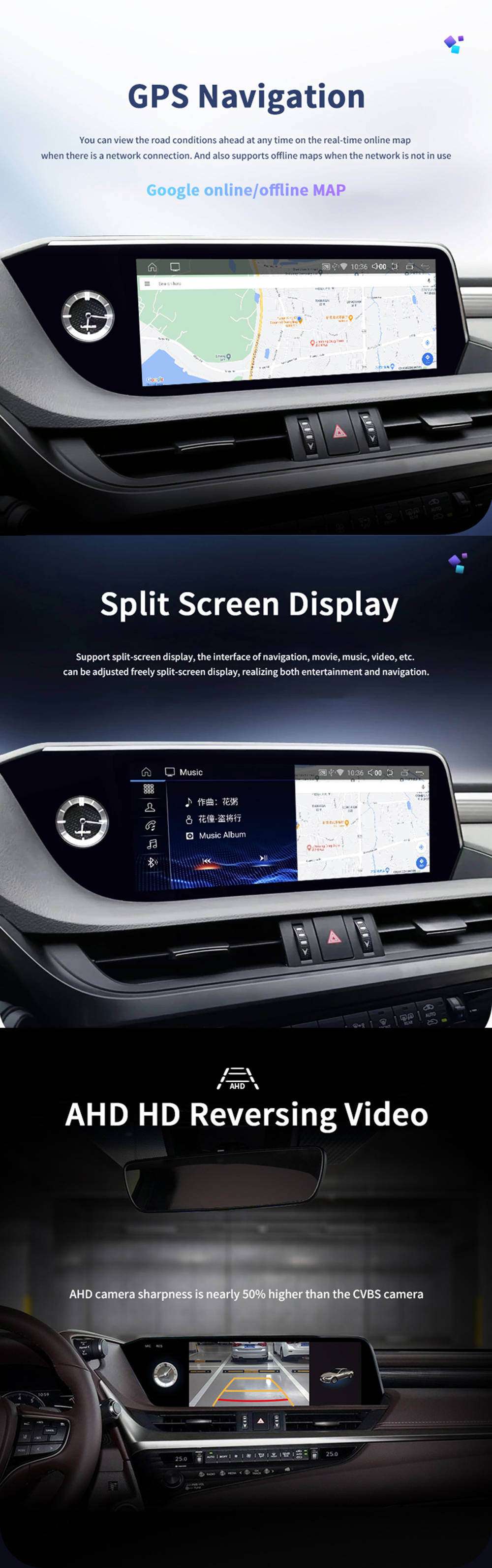 Autoradio Android 11.0 für Lexus CT200h-3