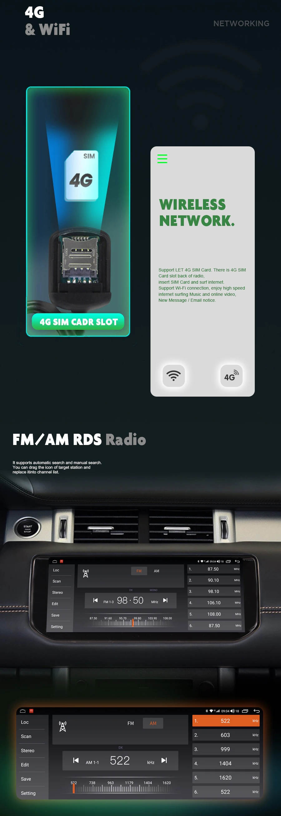 Android 13.0 Autoradio Multimedia Player für Range Rover Sport L494-3